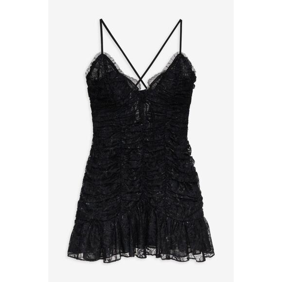 For Love & Lemons NWT Black Bette Lace Mini Dress size Large - Picture 2 of 15